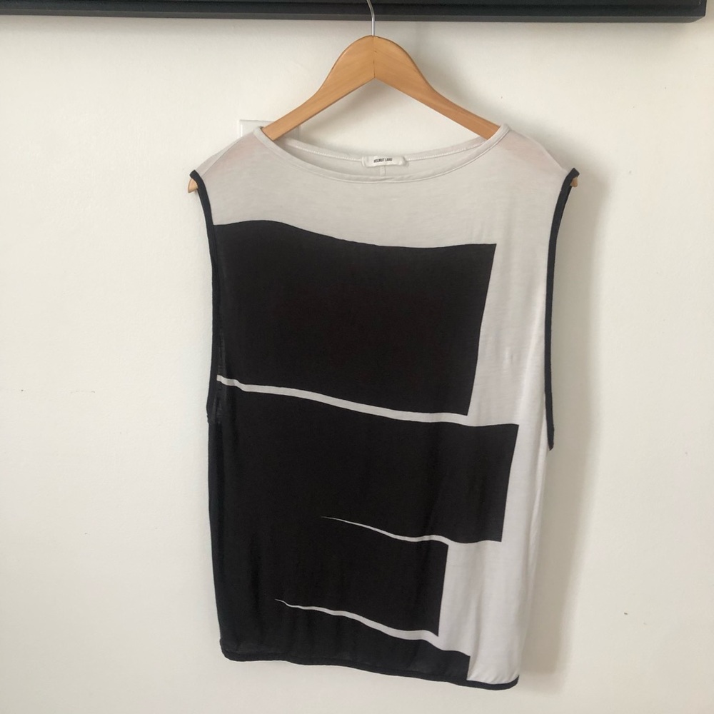 Helmut Lang tank, large arm opening